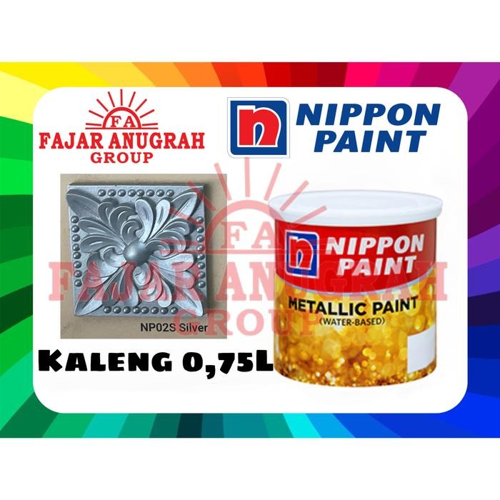 

ready stok metallic paint /cat metalic waterbased nippon paint silver original