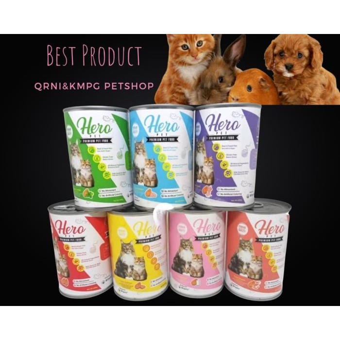 KOMPLIT HERO KALENG Premium Pet Food 400 Gr / Makanan Basah Hewan Kucing wetFood