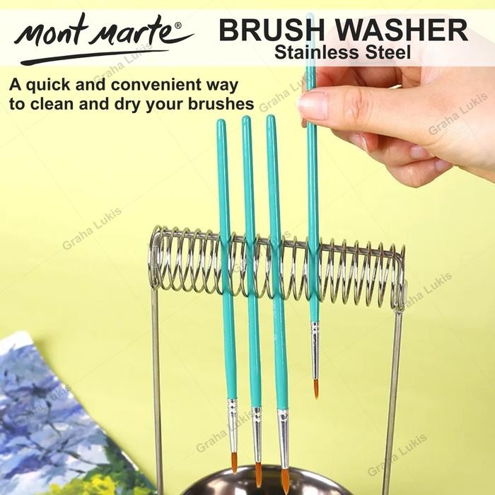 

ready stok mont marte brush washer - stainless steel original