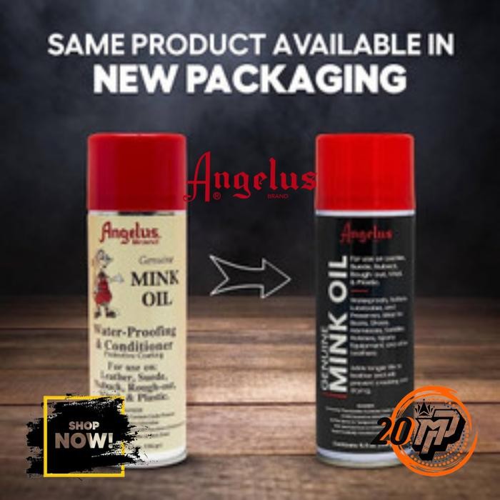 

ready stok angelus mink oil spray aerosol conditioner waterproofer usa original