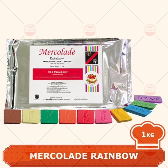 

Ready Coklat Mercolade Rainbow Chocolate Compound 1Kg