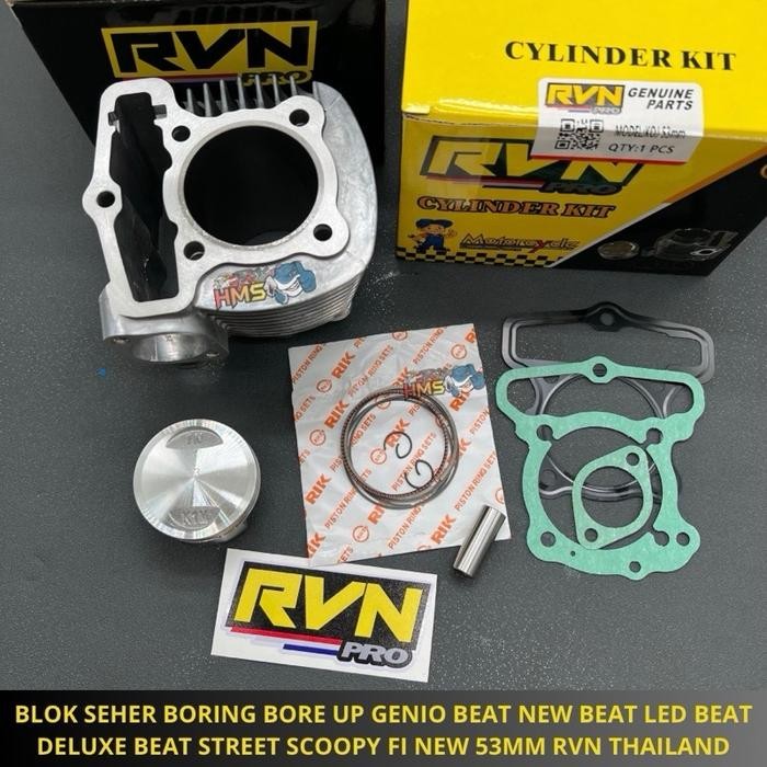 BLOK SEHER BORING BORE UP GENIO BEAT NEW BEAT LED BEAT DELUXE BEAT STREET SCOOPY FI NEW 53MM RACING