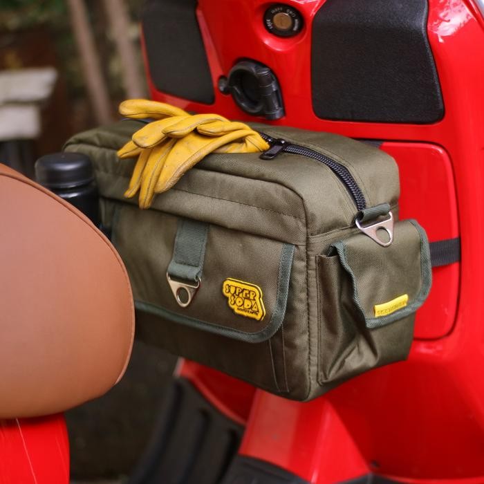 TAS BAGASI VESPA SUPERSODA SCOOTER BATTLE GREEN TOURING SIZE