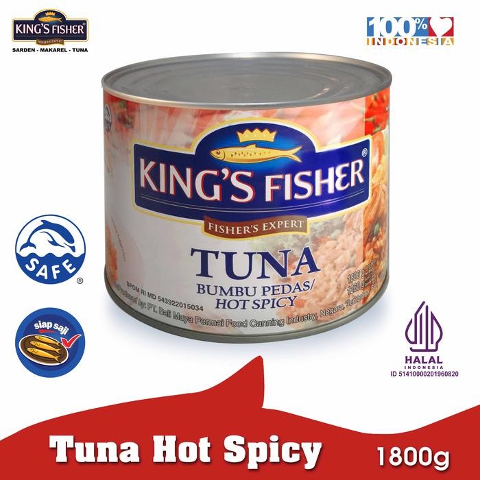 

NewZbgt- King's Fisher Tuna Hot Spicy 1800g Daging Tuna Makanan Kaleng