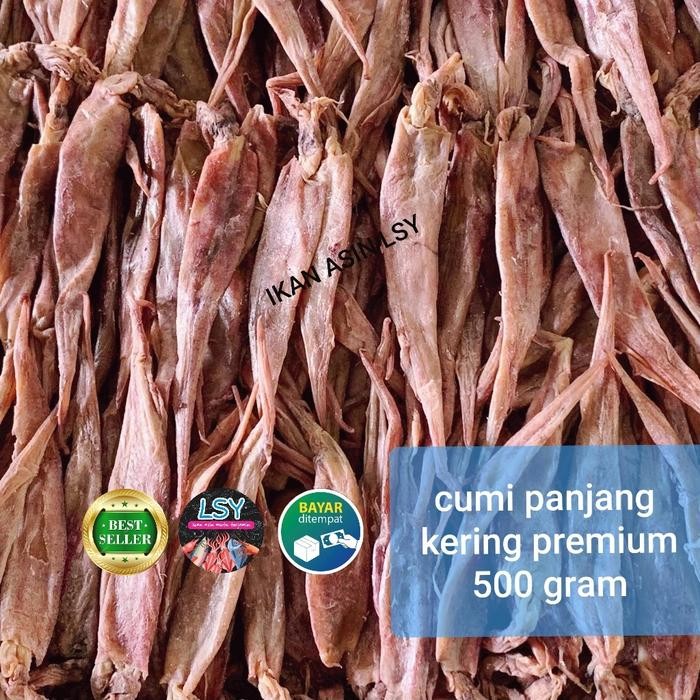 

NewZbgt- ikan asin / cumi asin panjang super 500gr