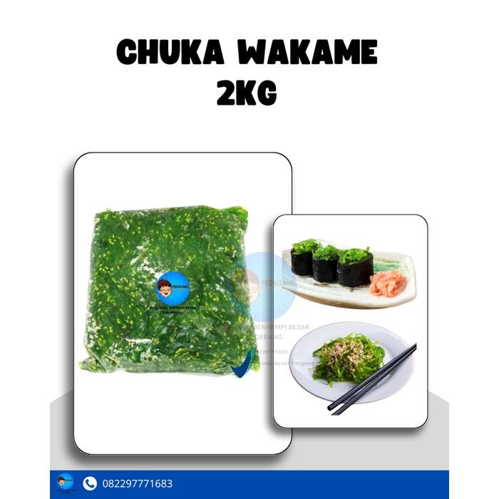 

NewZbgt- Chuka Wakame 2Kg / Salad Rumput Laut Basah 2 KG Seaweed
