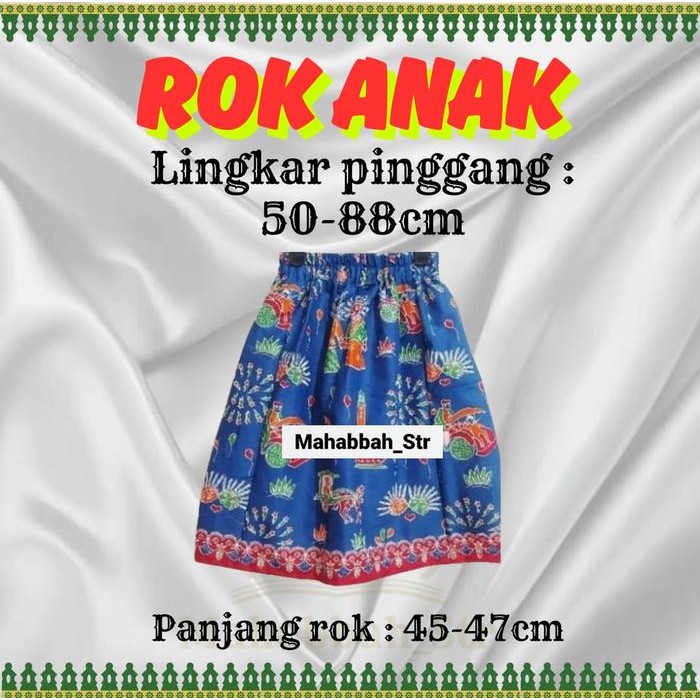 Rok Anak Motif Batik Ondel Ondel Rok Betawi