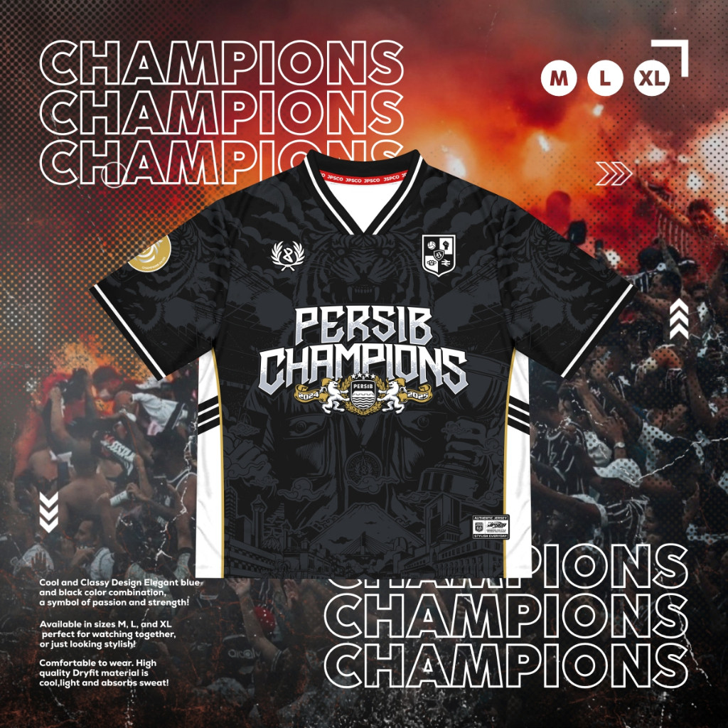 Kaos Persib BAJU PERSIB JUARA Flower City Casual Taped Jersey Persib Vintge / Jersey Persib Juara