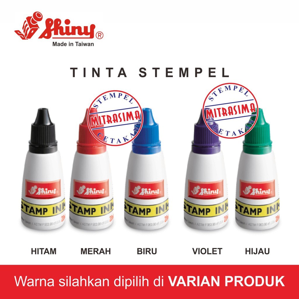 

Tinta stempel berkualitas Merk Shiny