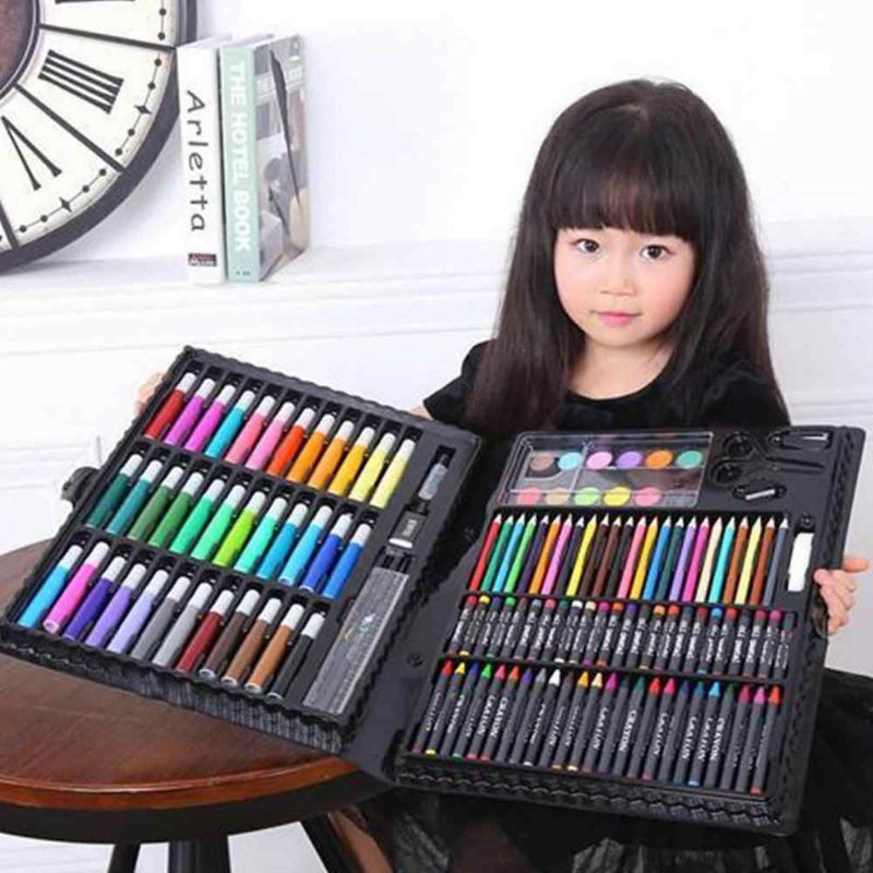 

Crayon Set Mewarnai Melukis / Pensil Menggambat 150pc / Alat Tulis anak