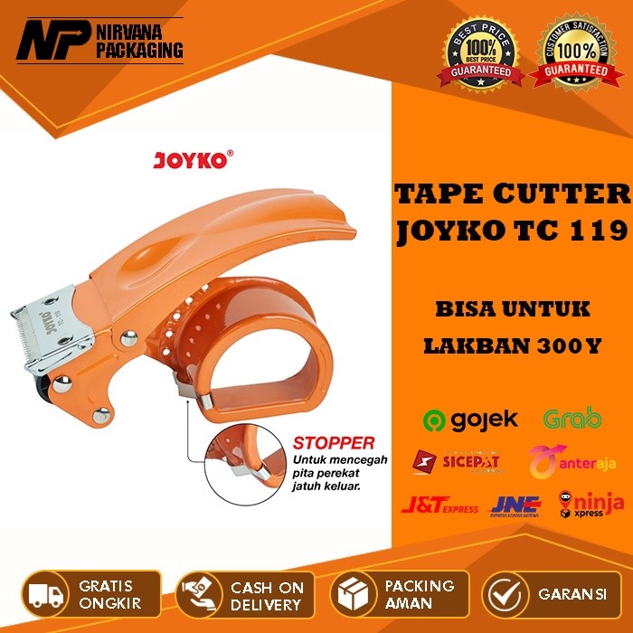 

TAPE CUTTER / DISPENSER JOYKO TC 119 TC-119 PEMOTONG / TEMPAT LAKBAN