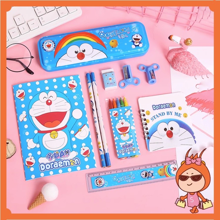 

Reseller Welcome - S5982 Set Alat Tulis 8 In 1 / Set Alat Tulis Anak Motif Kartun / Set Alat Tulis 8