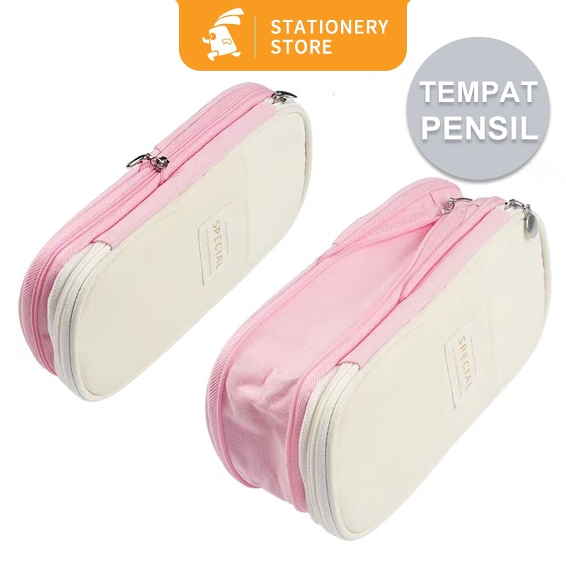 

Tempat Pensil/Pencil Cases Large Capacity Pencil Bag Pouch Holder Box for Girls Office Student