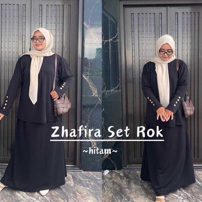Hijara- By Zayyenna - Zhafira Set Rok / Setelan Rok Jumbo ld 130 / Setelan Rok Premium / One set