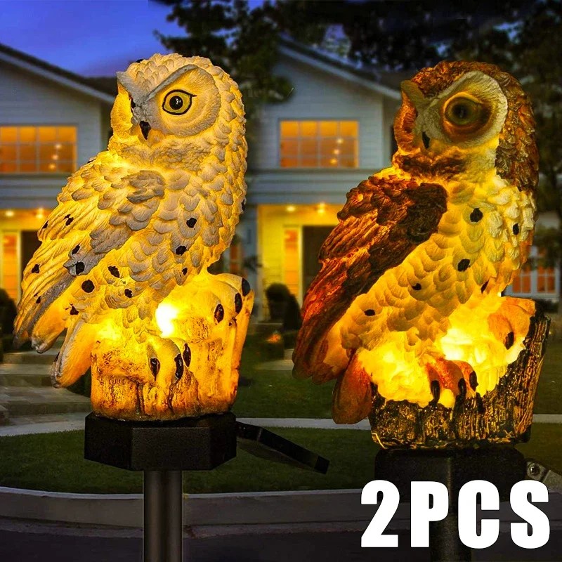 NEW Solar Lamp Owl Animal Solar Garden Lights Solar Powered Solar Led Light Outdoor Garden Decoratio