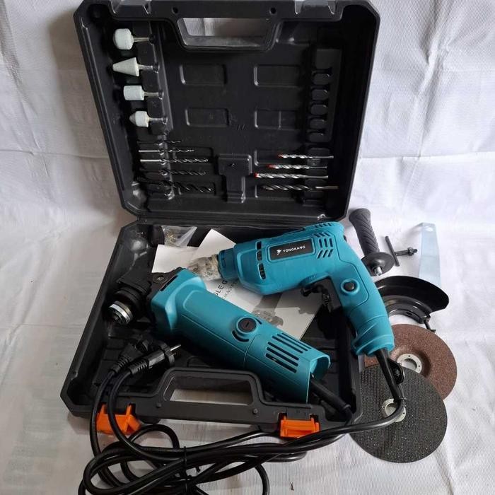 BOR DAN GERINDA SET KOPER LENGKAP YONGKANG SX28 BOR LISTRIK GERINDA LISTRIK