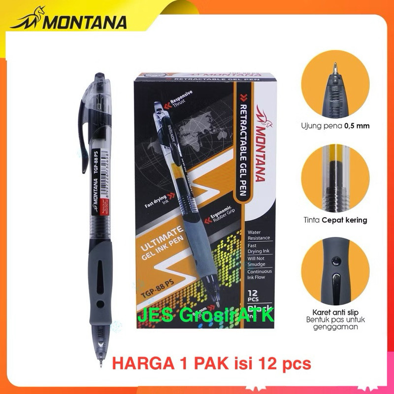 

UM1 Pulpen Gel Montana TGP-8 PS GROSIR 1 Pak (mirip Kenko K1)
