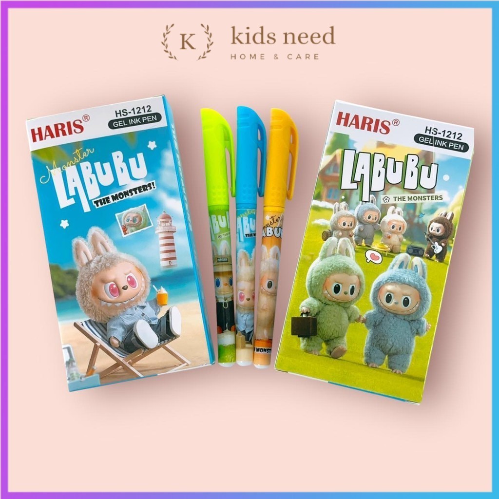 

UM1 (12Pcs) Pulpen Fancy Karakter Lucu / Pen Gel Motif Karakter Cewe Cowo / Ipen Youmei Apel