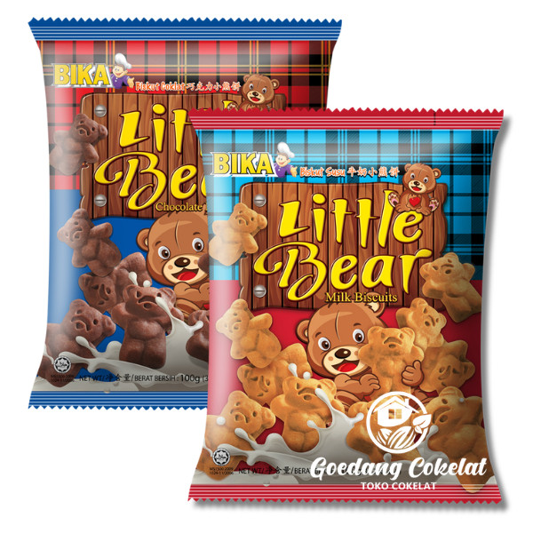 

Sajiandapur Bika Little Bear 100G Biscuit Coklat Bentuk Panda Bika Little Bear Milk Biscuit