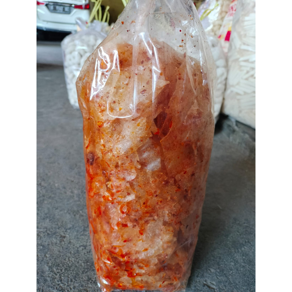 

Sajiandapur 1Kg 1Bal Kripik Kaca Pedas Cabe Merah