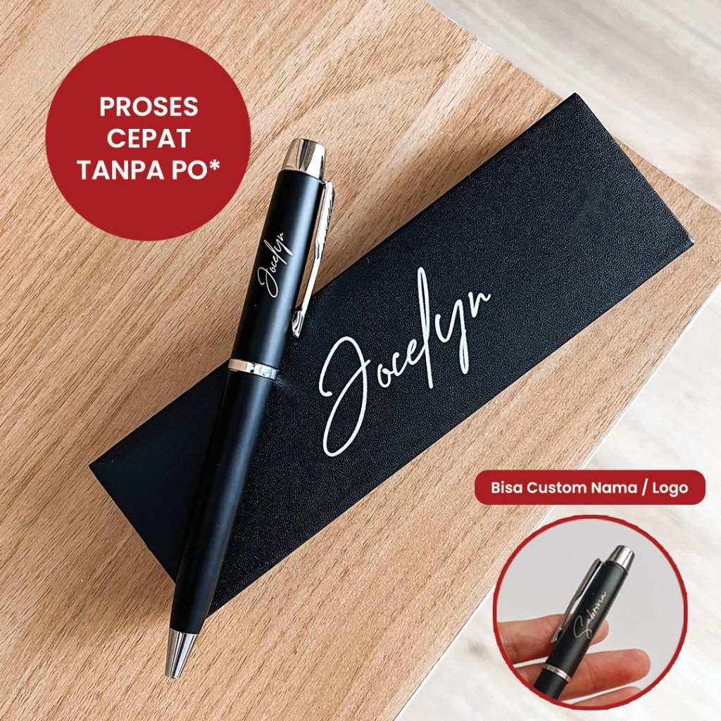 UM1 Custom Pulpen Nama Logo dan Box Kado Pulpen Custom Hadiah Gift Pen Box Custom