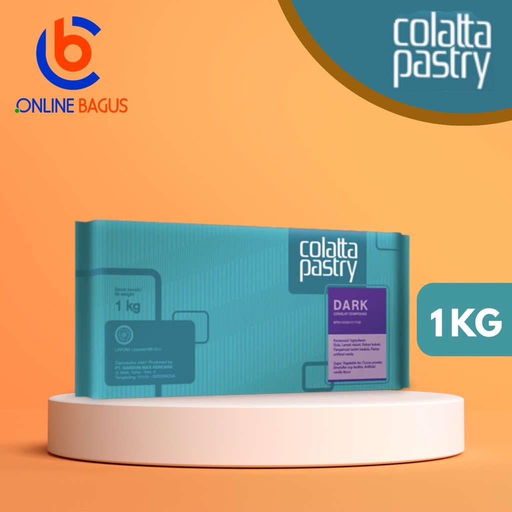 

Sajiandapur Colatta Pastry Dark Chocolate Compound 1Kg Aplikatif