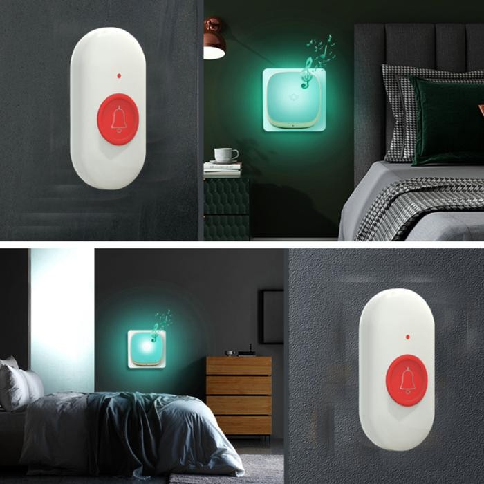 TERLARIS Bel Wireless Alarm Lansia Multifungsi Untuk Rumah Sakit Dan Rumah Tangga Anti Air 36 Nada