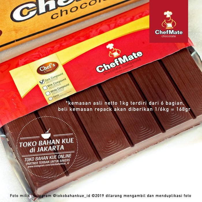

Chefmate - Chocolate Dark Compound 166gr Cokelat Baking Coklat Batang