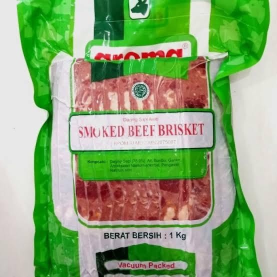 

Aroma Smoked Beef Brisket 1 Kg Beef Bacon Halal