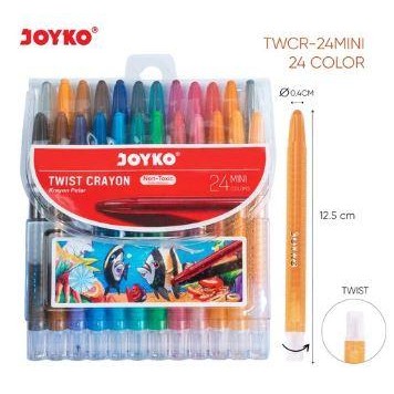 

MELAYANI FAKTUR PAJAK! Twist Crayon Krayon Putar TiTi TI-CP-24 Mini / 24 Warna / Colors