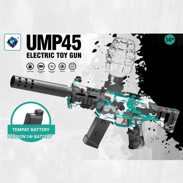 TERBARU Mainan Anak BTC-3040 UMP45 ELECTRIC TOY GUN Mainan Tembakan Water Seru Bubble Keren Outdoor