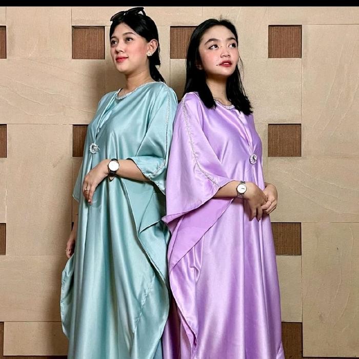 Mosya- Dress Laura Kaftan Muslim Fashionable Wanita Mewah Remaja Mutiara - Model Terbaru - Gamis,