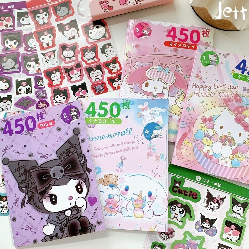 

UM1 450pcs Stiker Kartun Sanrio Kuromi Lucu Untuk DIY Scrapbook Jurnal / Stiker kartun tahan