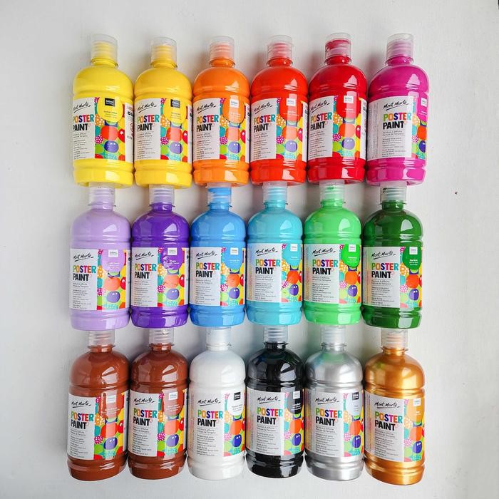 

TERLARIS Mont Marte Poster Paint 500ml Kids Washable Hand Painting