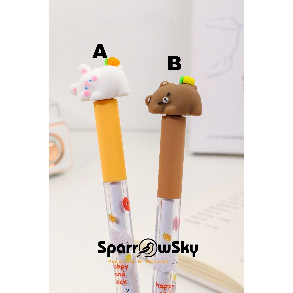

UM1 SPARROW SERASEABLE Pen Silikon / Silicone Pen / Pen PUTAR ERASEABLE Karakter Lucu Cantik CROACH