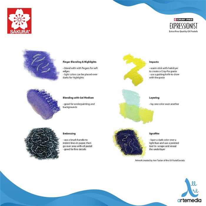 

TERLARIS Oil Pastel Sakura Cray-Pas Expressionist Set 50 Color Oil Crayon