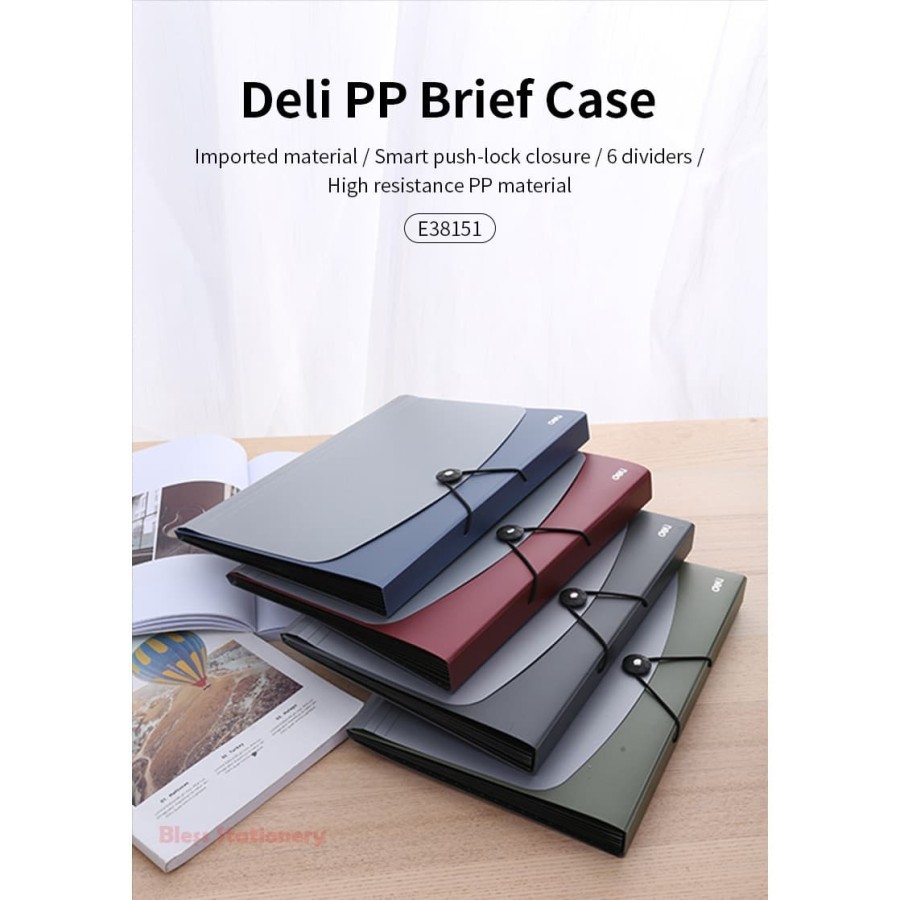 

Deli map dokumen A4 dompet plastik organizer map dompet dokumen keeper Expanding File - E38151