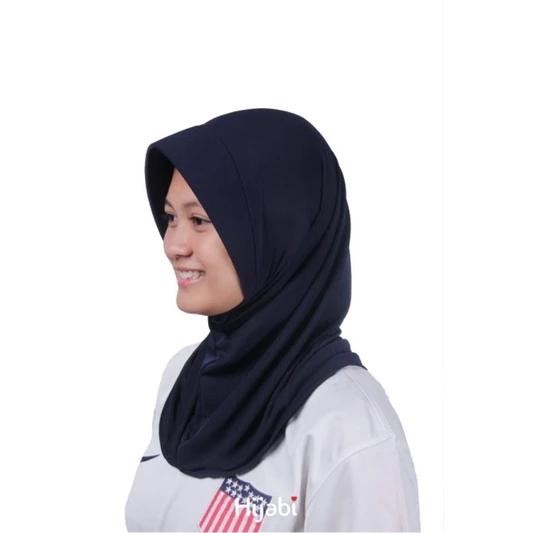 Lamia- Hijab Sporty Kerudung Olahraga Slim Pet Kecil Jersey Stretch Kerudung Instan
