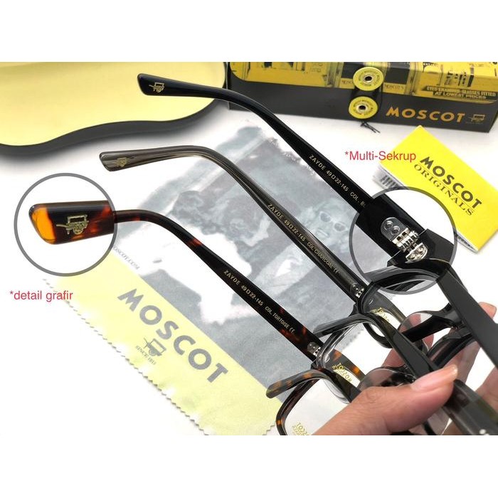 Unik Frame Kacamata Moscot Zayde Premium Pria Wanita Size 49-22-145