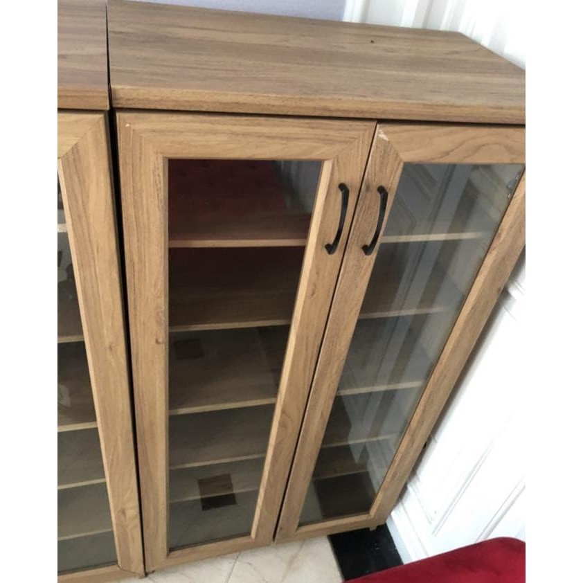 Lemari Sepatu Kayu Informa 2 Pintu, Rak 6 Susun Tokolala