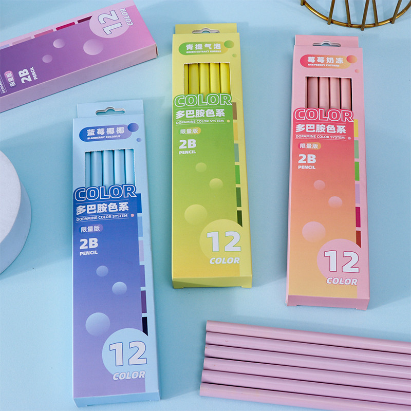 

UM1 BEST PENSIL 2B 1 LUSIN MANY THEMED CUTE COLOR AND ASTRONAUT AND CAPYBARA KAWAII / 1 LUSIN PENSIL