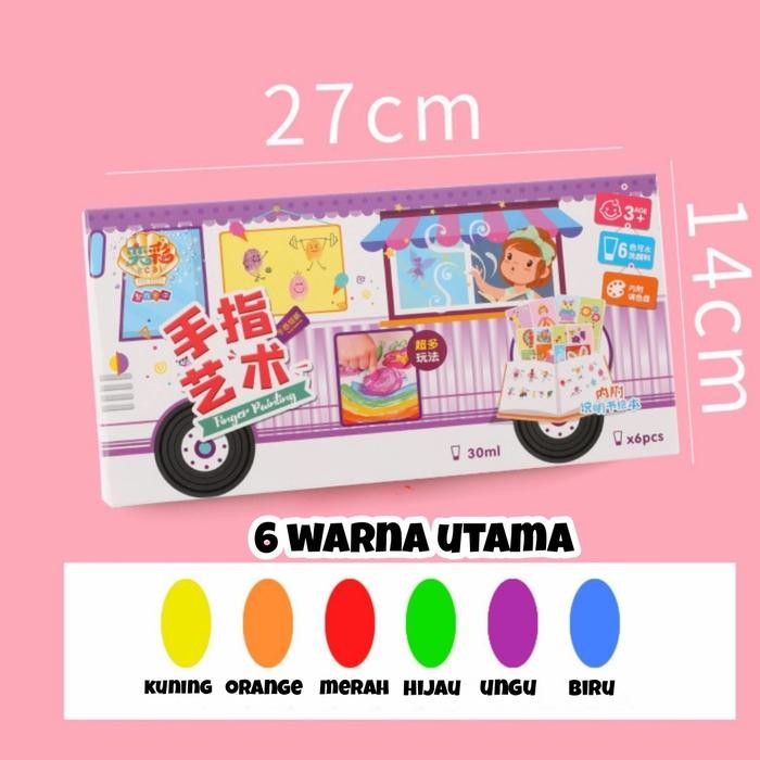 

FINGER HAND PAINTING KIT / MELUKIS KHUSUS ANAK / CAT AIR TANGAN JARI