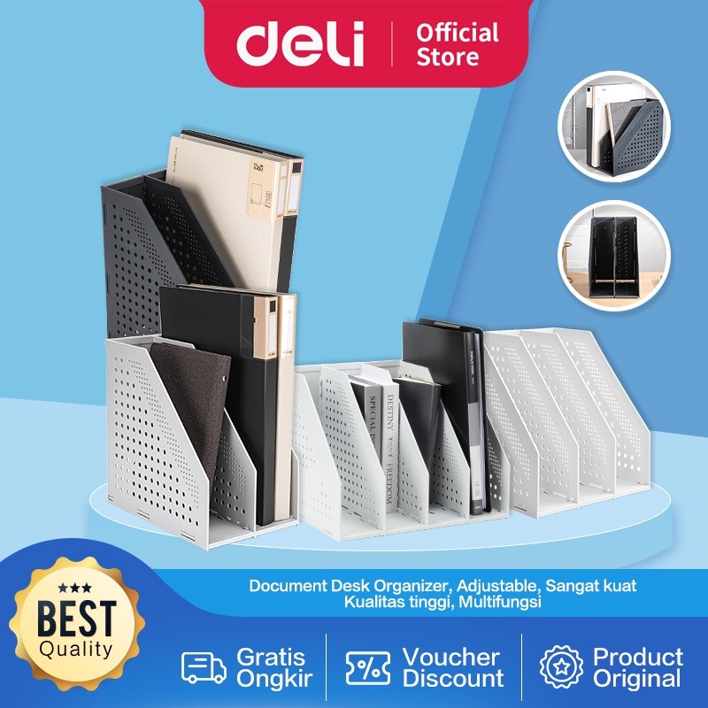 

Deli Magazine Holder / Document Desk Organizer / Rak Tempat Dokumen atau Majalah Slot dapat diatur