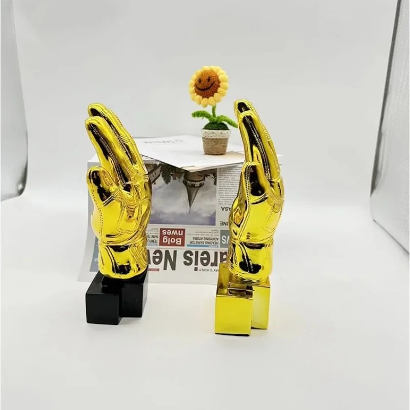 Trophy Award Cup Football Trophy World Cup Goalkeeper Golden Gloves Football Souvenirs Resin Crafts