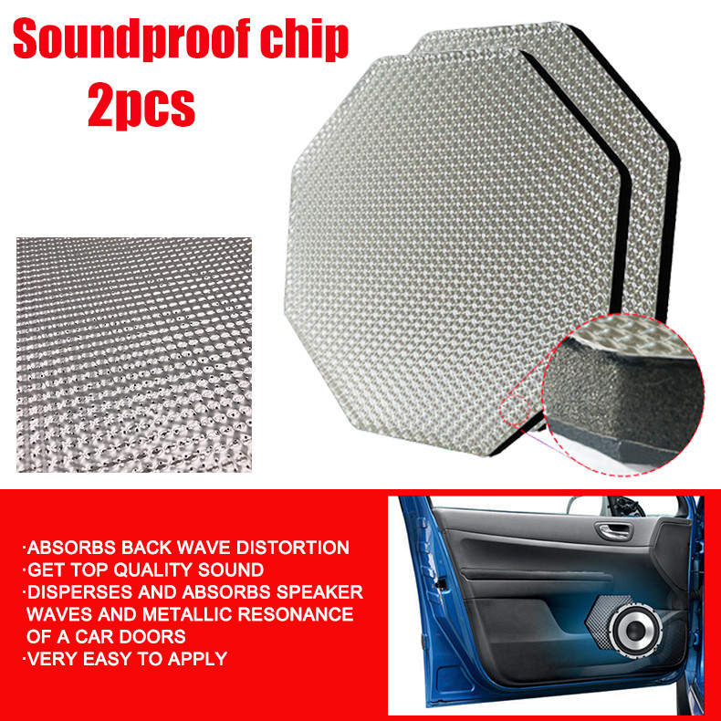 2pcs Car Audio Accessory Insulation Pad Chips Shock Absorber Board Acoustic Resonance Car Speaker