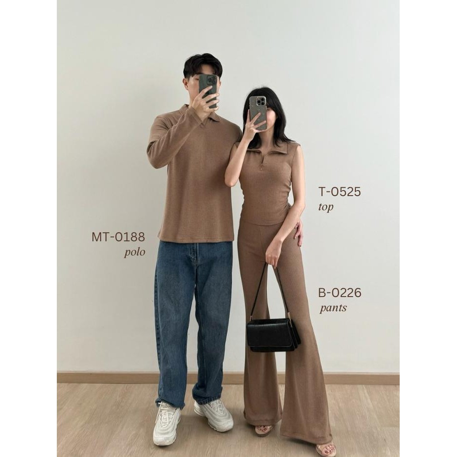 Kadaka Couple Group Family Outfit Dress Flare Pants & Men Top Knot Your Average Collection - Tank