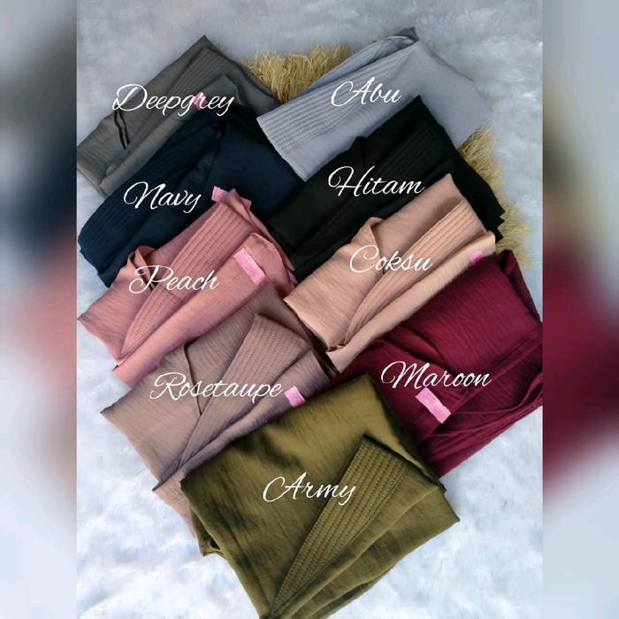 Nayyir- Hijab bergo pet crinkle premium jumbo xxl