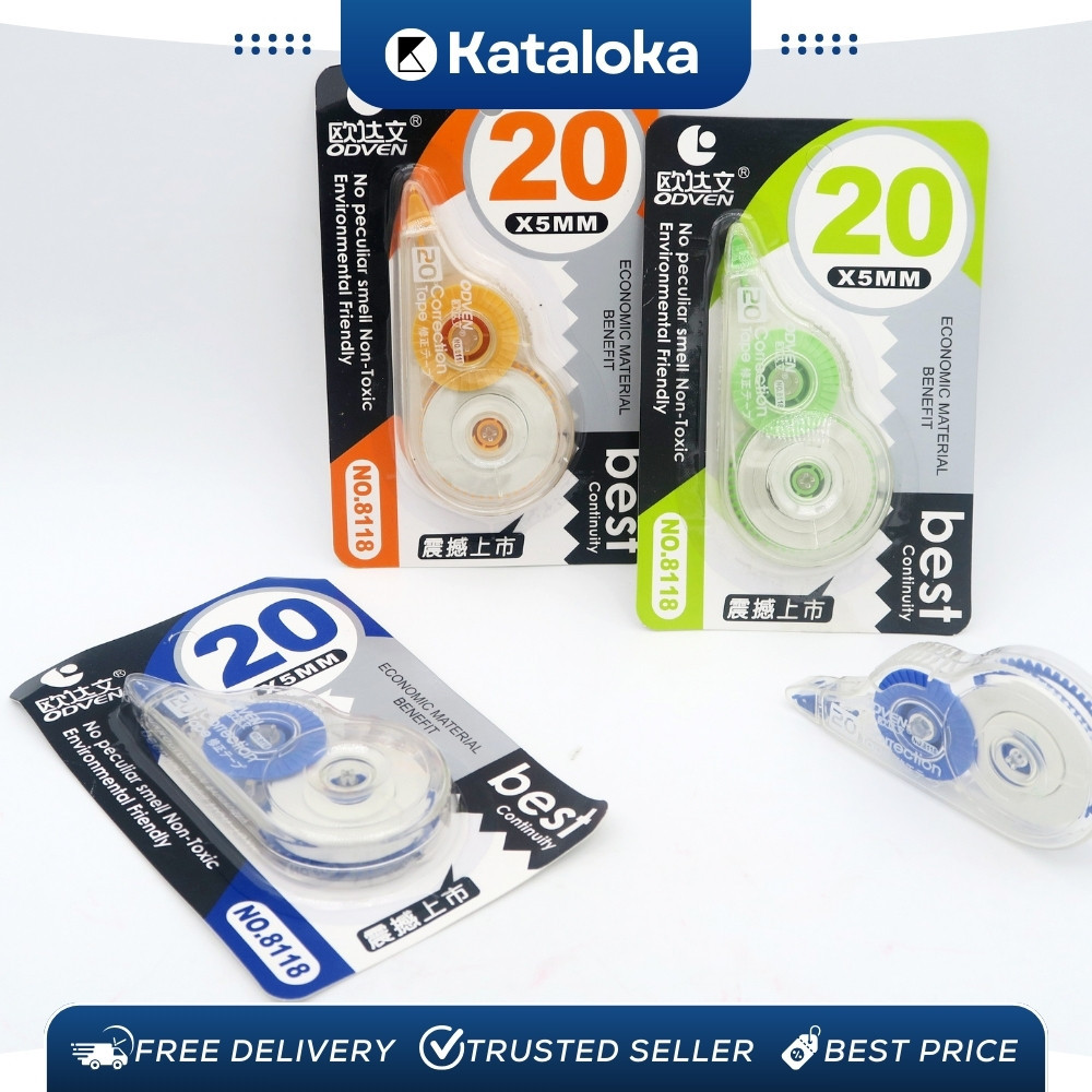 

UM1 GROSIR!!! (1 Box isi 24 Pcs) Correction Tape 20m JUMBO / TipEx Kertas Kering BESAR