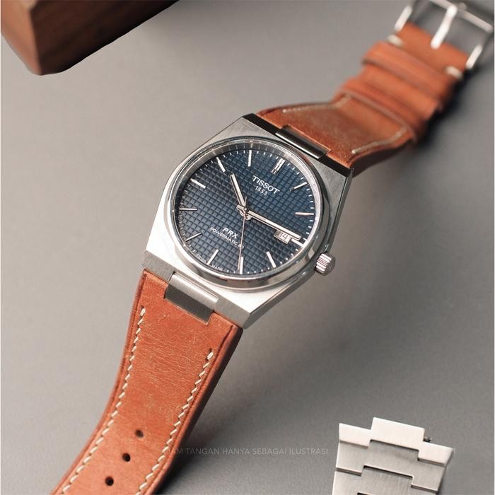 Murah Strap For Tissot Prx - Handmade / Tali Jam Kulit Premium