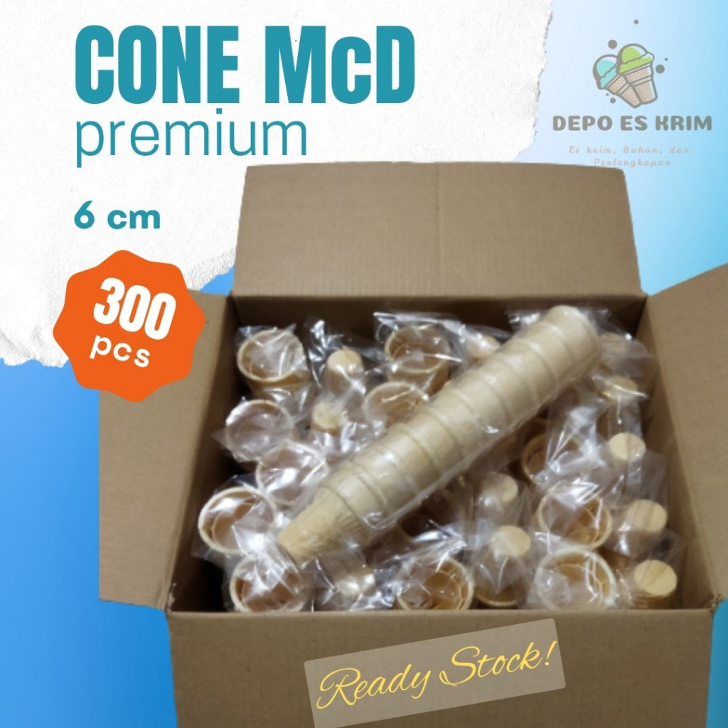 

Dapur Joglo Cone Mcd Besar 300 Pcs (Contong 6 Cm Ice Cream Corong Opak Kerupuk Cuncum Es Krim Persis